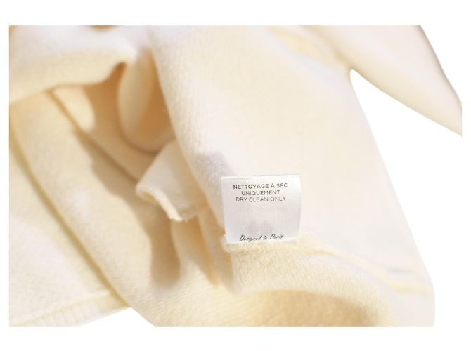 Autre Marque Oversized Hoodie Pullover aus 100 % Kaschmir für Damen | Creme | Pariser Luxus Roh - Ansicht 5