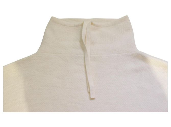 Autre Marque Oversized Hoodie Pullover aus 100 % Kaschmir für Damen | Creme | Pariser Luxus Roh - Ansicht 8
