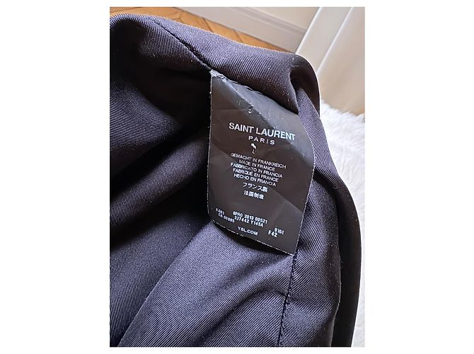 Saint Laurent Trapeze Tweed Kleid Schwarz Weiß Grau - Ansicht 6