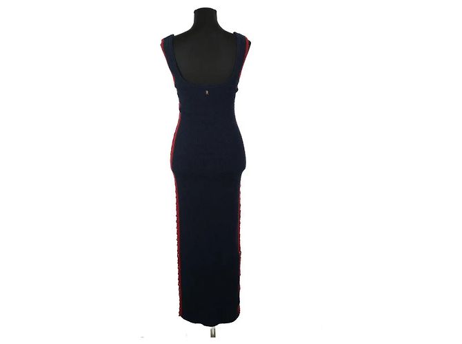 Paco Rabanne Vestido de algodón azul marino - Ansicht 4