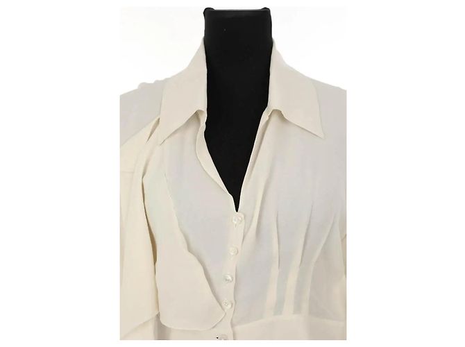 Chanel Blusa de seda beige - vista 2