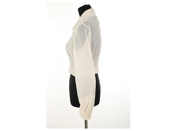 Chanel Blusa de seda beige - vista 3