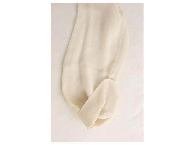 Chanel Blusa de seda beige - vista 6