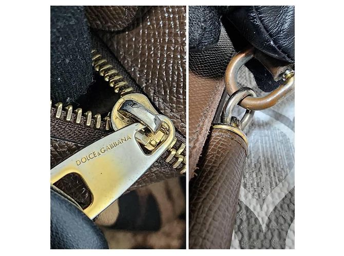 Dolce & Gabbana Borsa a mano Sicily East West in pelle grana marrone di Dolce and Gabbana - vista 6
