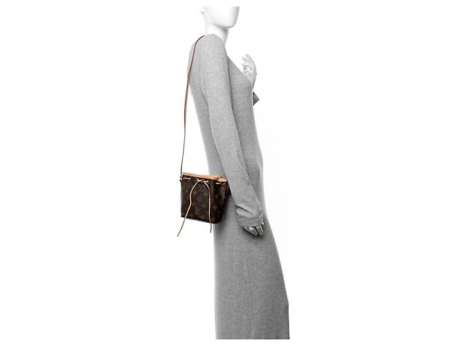 LOUIS VUITTON Borsa a secchiello Nano Noé Monogram Beige/Marrone - vista 10