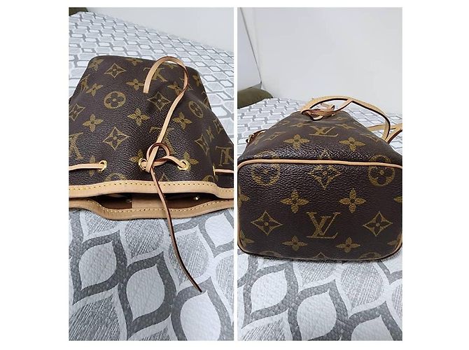LOUIS VUITTON Borsa a secchiello Nano Noé Monogram Beige/Marrone - vista 6