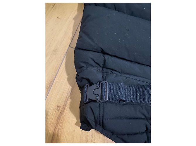 Autre Marque Casaco acolchoado preto com capuz e pelo sintético - vista 7
