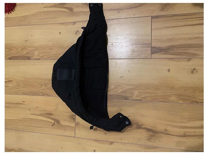 Autre Marque Casaco acolchoado preto com capuz e pelo sintético - vista 9