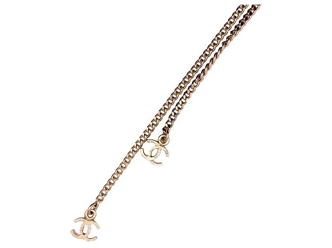 Collana multicolore a catena extra lunga Chanel 11P con hardware dorato Rosa D'oro Porpora Verde chiaro - vista 10