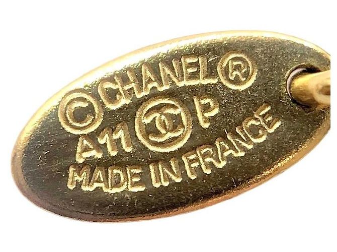 Collana multicolore a catena extra lunga Chanel 11P con hardware dorato Rosa D'oro Porpora Verde chiaro - vista 11