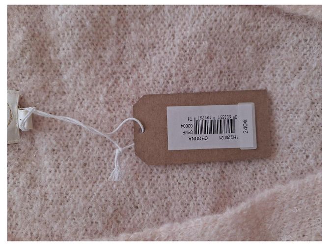 Des Petits Hauts Cardigan zippé rose pâle en maille - vue 4