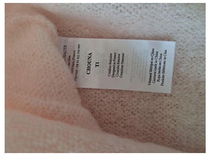 Des Petits Hauts Cardigan zippé rose pâle en maille - vue 5