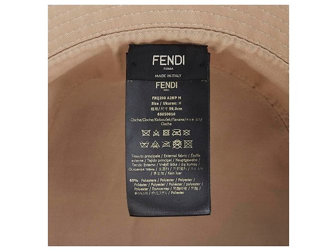 Chapéu de lona e couro Zucca da Fendi - vista 6
