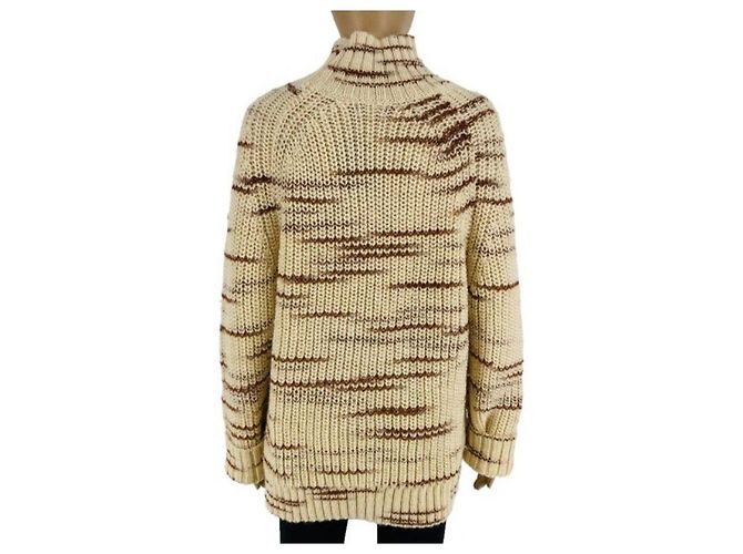 Autre Marque Suéter de cuello alto a rayas Multicolor Crudo - vista 2