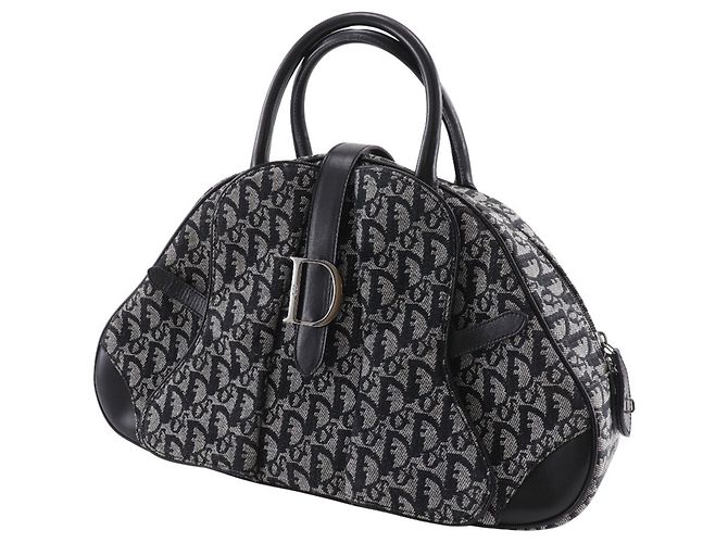 Borsa Double Saddle Christian Dior Blu navy - vista 2