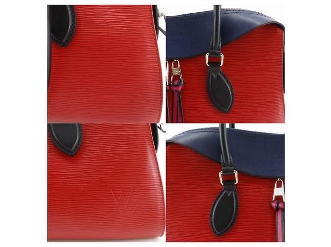 Borsa Tote Tuileries di Louis Vuitton Rosso Blu navy - vista 15