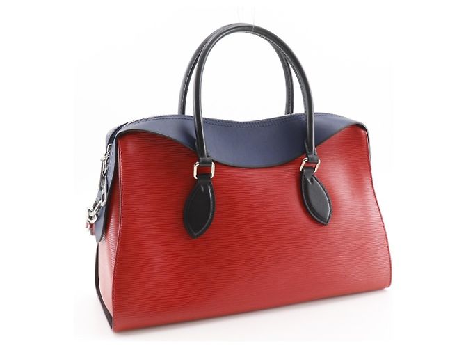 Borsa Tote Tuileries di Louis Vuitton Rosso Blu navy - vista 3