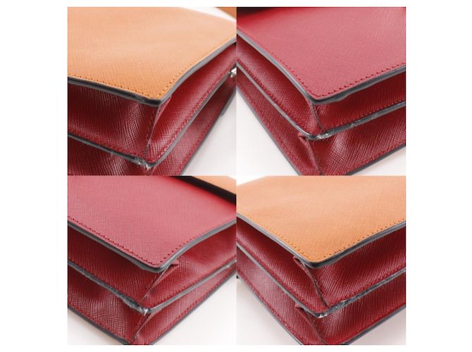 Borsa a spalla 2 in 1 Saffiano BN924K di Prada Rosso Arancione - vista 4
