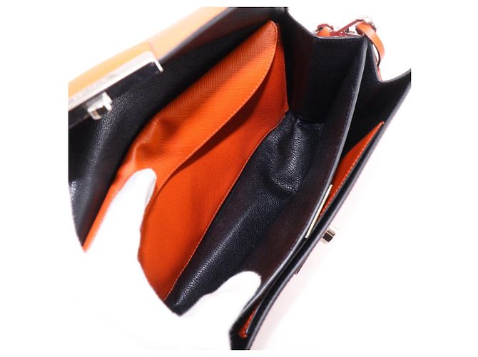 Borsa a spalla 2 in 1 Saffiano BN924K di Prada Rosso Arancione - vista 7