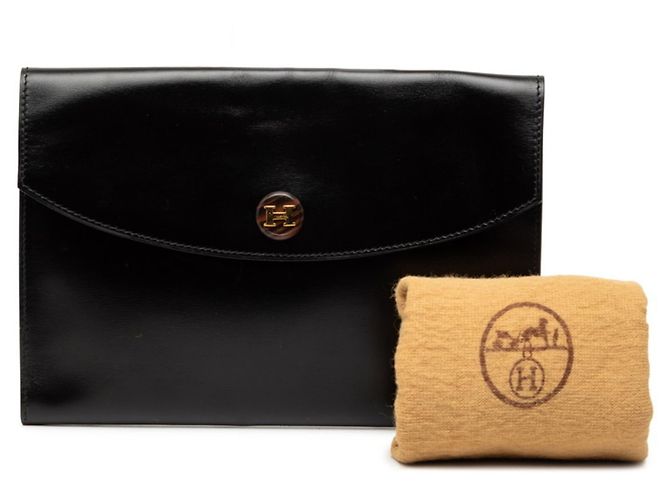 Borsa Clutch Pochette Rio di Hermès Nero - vista 7