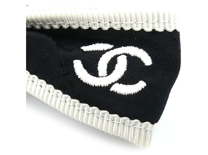 Accessorio per capelli con fiocco in seta Coco Mark di Chanel Nero Bianco - vista 5