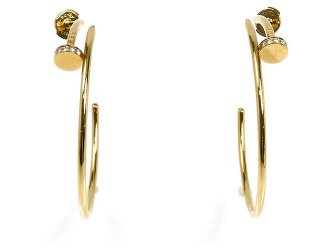 Pendientes de aro Juste un Clou en oro amarillo de 18K de Cartier - vista 2