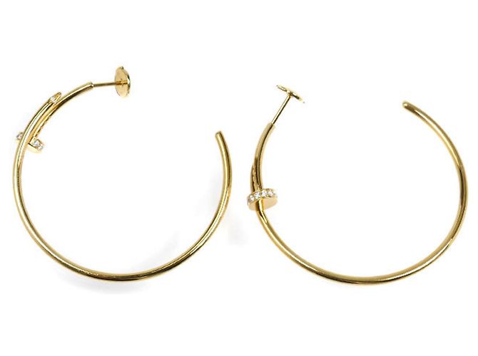 Pendientes de aro Juste un Clou en oro amarillo de 18K de Cartier - vista 3