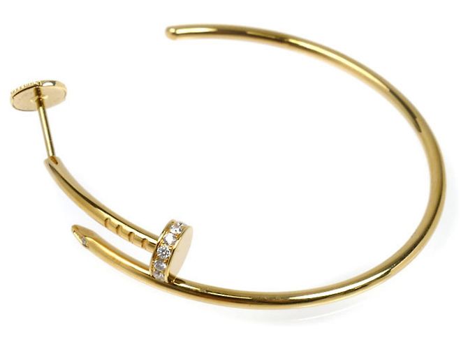 Pendientes de aro Juste un Clou en oro amarillo de 18K de Cartier - vista 4