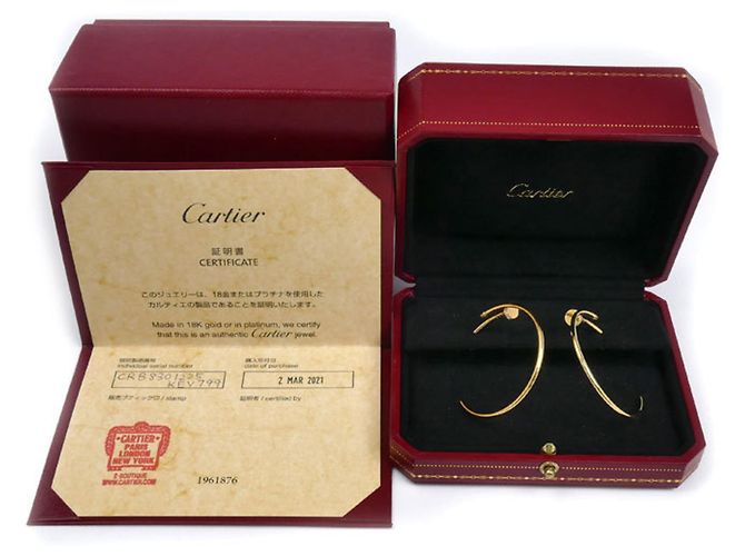 Pendientes de aro Juste un Clou en oro amarillo de 18K de Cartier - vista 8