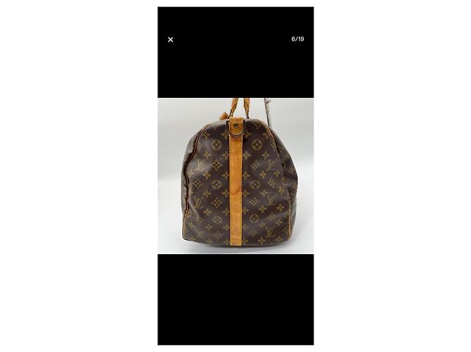 Louis Vuitton Borsa da Viaggio Keepall 55 Marrone - vista 3
