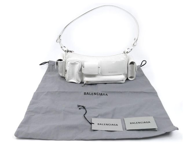 Borsa a Spalla Super Busy di Balenciaga Bianco - vista 7