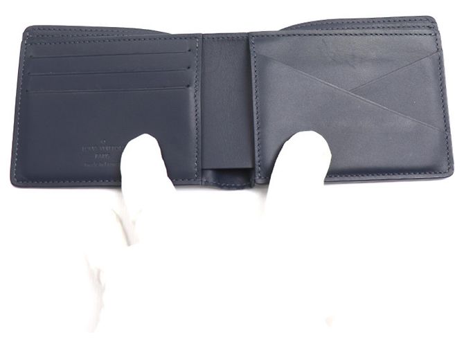 Louis Vuitton Navy Monogram Shadow Bifold Wallet Navy blue - view 3