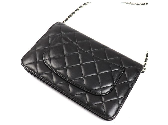 Borsa a Spalla in Pelle di Agnello Chanel Nero - vista 2
