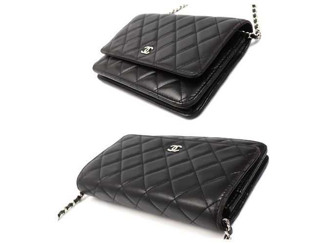 Borsa a Spalla in Pelle di Agnello Chanel Nero - vista 3