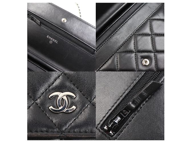 Borsa a Spalla in Pelle di Agnello Chanel Nero - vista 7