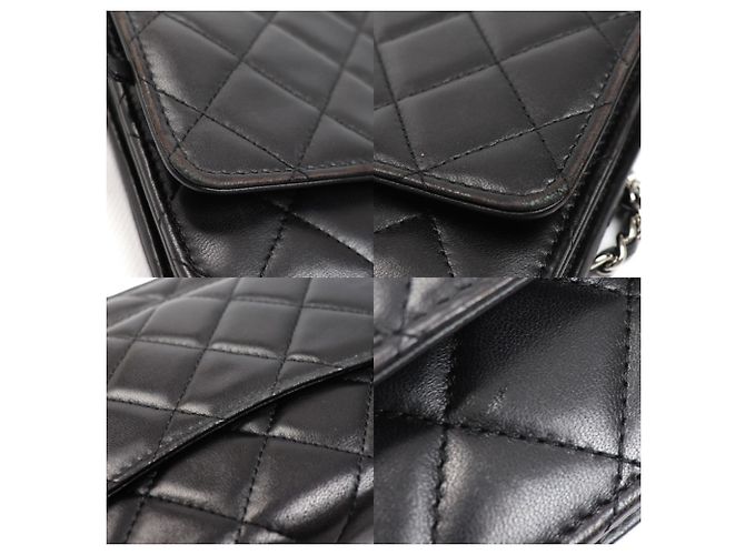 Borsa a Spalla in Pelle di Agnello Chanel Nero - vista 8