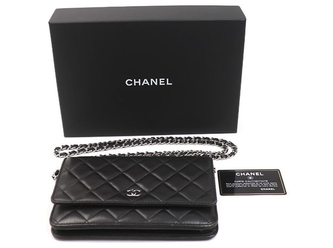 Borsa a Spalla in Pelle di Agnello Chanel Nero - vista 9
