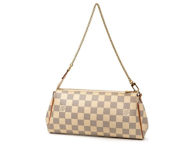 Borsa a spalla Eva con catena Damier Azur di Louis Vuitton Bianco - vista 2