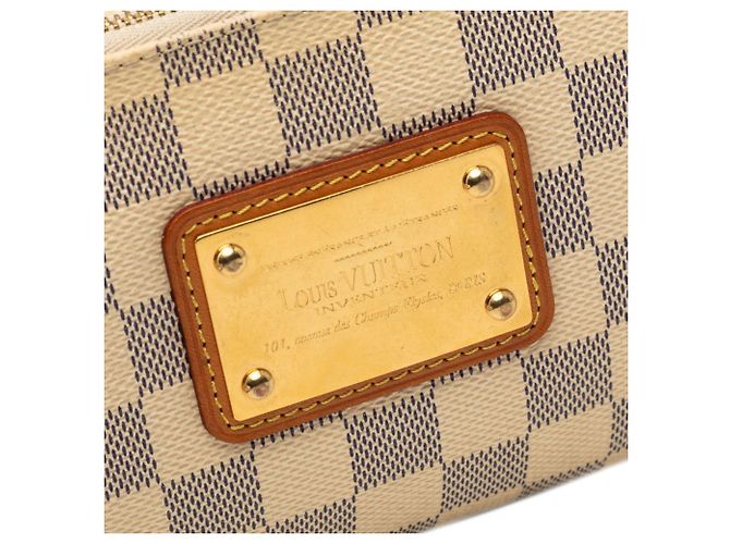 Borsa a spalla Eva con catena Damier Azur di Louis Vuitton Bianco - vista 4