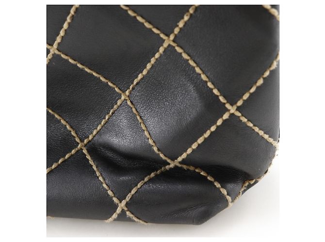 Borsa Wild Stitch in pelle di vitello nera CHANEL Nero - vista 15