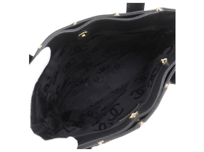 Borsa Wild Stitch in pelle di vitello nera CHANEL Nero - vista 6