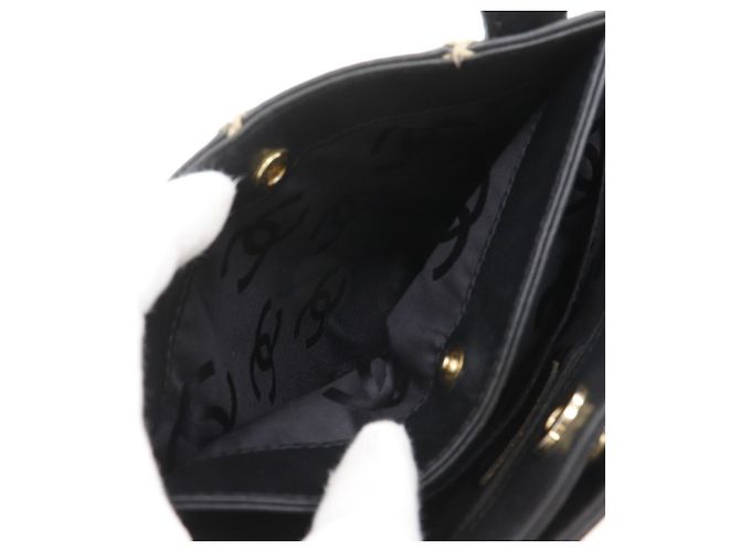Borsa Wild Stitch in pelle di vitello nera CHANEL Nero - vista 7