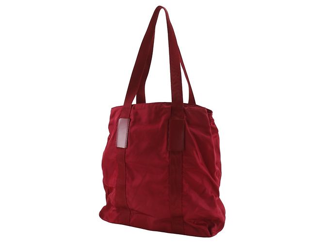 Rote Nylon-Tote von Prada B10310 - Ansicht 2
