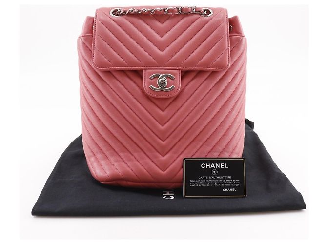 Zaino Chevron Chanel Rosa - vista 17