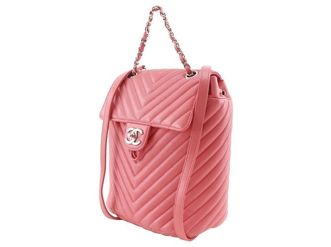 Zaino Chevron Chanel Rosa - vista 2