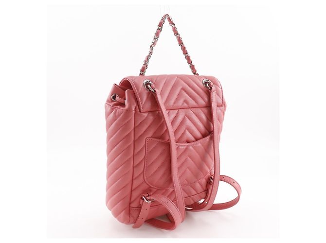 Zaino Chevron Chanel Rosa - vista 3