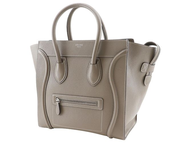 Céline Borsa a mano Celine Luggage Mini Shopper Marrone - vista 2