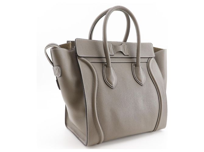 Céline Borsa a mano Celine Luggage Mini Shopper Marrone - vista 3