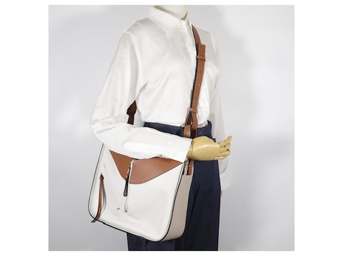Borsa a mano Hammock Small LOEWE Marrone Bianco - vista 18