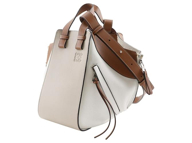 Borsa a mano Hammock Small LOEWE Marrone Bianco - vista 2